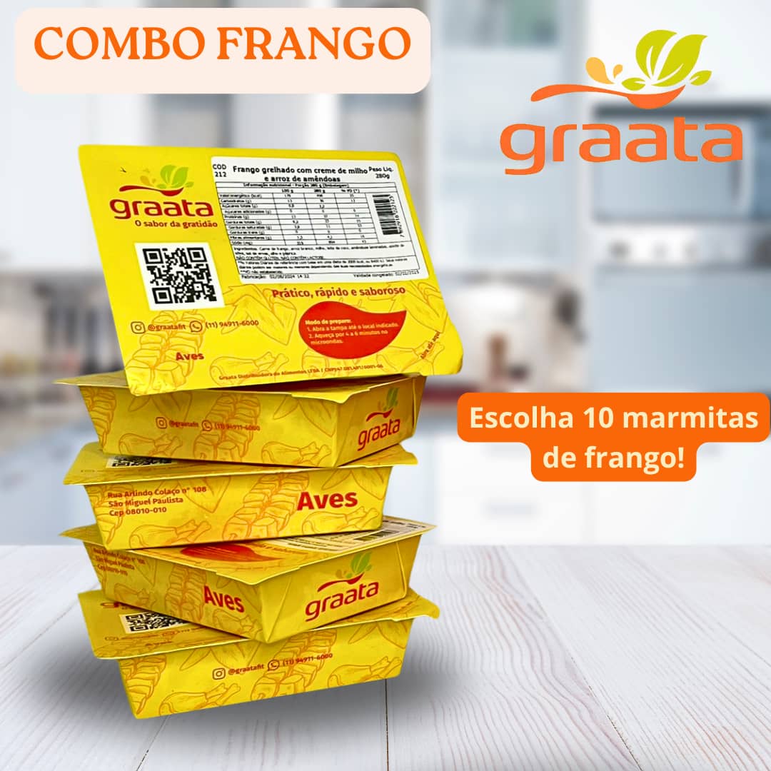 Combo 10 marmitas de frango